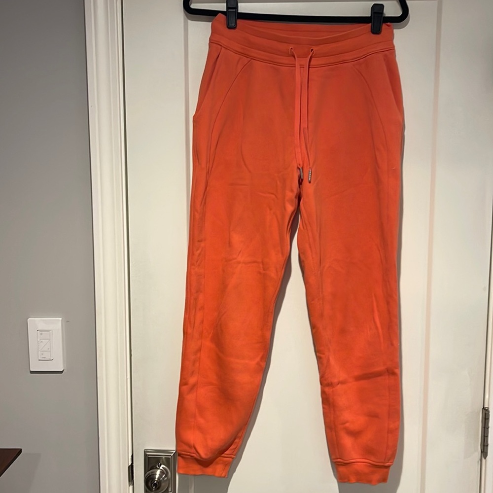 Lululemon Scuba High Rise Jogger Fleece Warm Coral Size 6